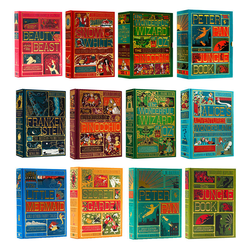 MinaLima 秘密花园立体互动机关书 爱丽丝梦游仙境英文原版 The Secret Garden Pinocchio Jungle Book 美女与野兽经典插画故事书