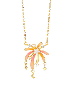 S925银璀璨珐琅烟花项链