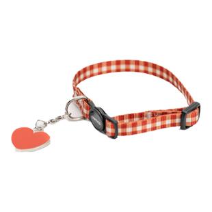 LYMTICS 猫项圈防窒息脖圈脖饰宠物脖子装饰品爱心铭牌防勒可调节