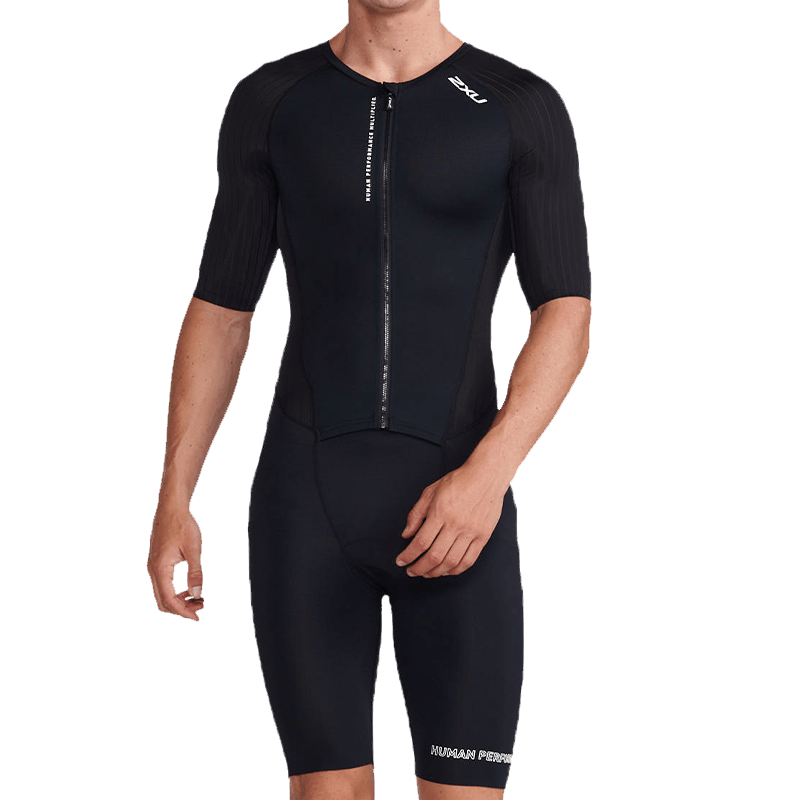 2XU Aero系列男士透气连体衣自行车户外骑行服铁三服短袖透气舒适