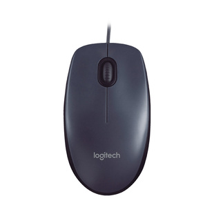 罗技M90有线鼠标USB连接台式笔记本电脑家用办公游戏左手通M100R