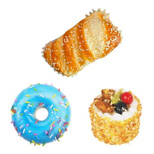 创意立体仿真蛋糕冰箱贴磁铁pu回弹面包食物磁性贴吸铁装饰摆件