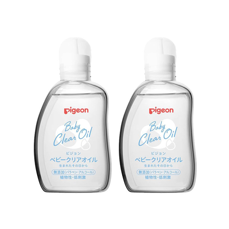 贝亲婴儿油抚触油润肤油新生宝宝胎脂按摩油身体油bb油80ml*2正品