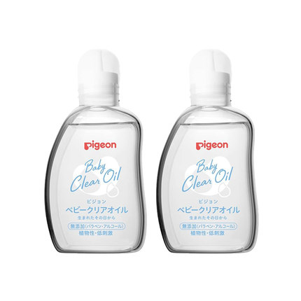 贝亲婴儿油抚触油润肤油新生宝宝胎脂按摩油身体油bb油80ml*2正品