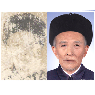 老照片修复破损翻新旧照片还原黑白相片上色肖像定制模糊变清晰