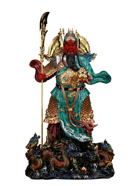 关公神像家用客厅招财商铺供奉武财神关羽摆件新款关二爷佛像树脂