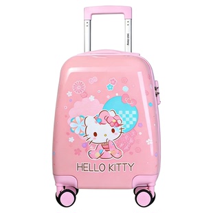 hellokitty儿童行李箱学生旅行箱宝宝卡通万向轮粉色可坐骑拉杆箱