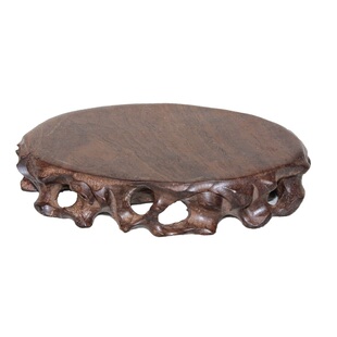 实木奇石底座木质根雕底座椭圆茶壶紫砂壶底座木托茶垫玉器木座