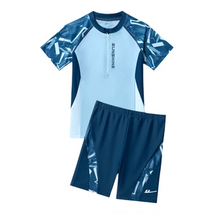 回力儿童分体泳衣2026新款中大童泡温泉泳装男童专业游泳训练装备