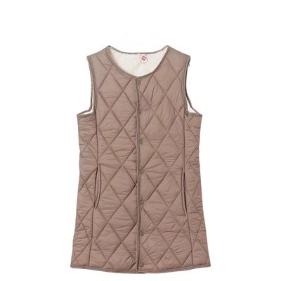 女士保暖加大加厚加绒中长款马甲