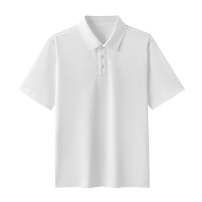 白小T夏季商务休闲短袖polo
