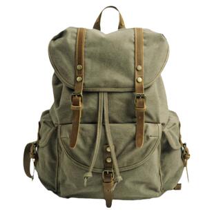 二战背包帆布包休闲户外野营双背包旅行包书包男款复古伞兵双肩包