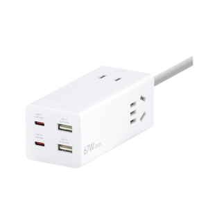 小米67W桌面快充插座接线板插排插座氮化镓充电多功能大功率手机