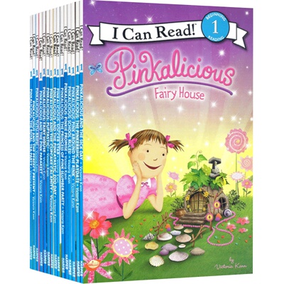 进口英文书原版 Pinkalicious 粉红控10册 儿童绘本I can read 汪培珽推荐一阶段书单 3-6岁女孩趣味图画英语分阶读物故事书