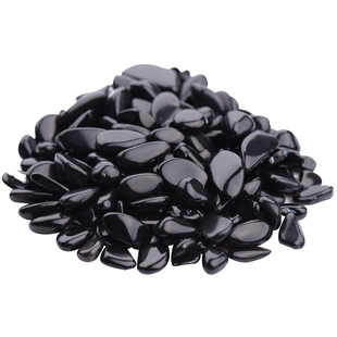 天然黑曜石碎石原矿消磁净化包邮鱼缸装饰碎石水晶散石颗粒