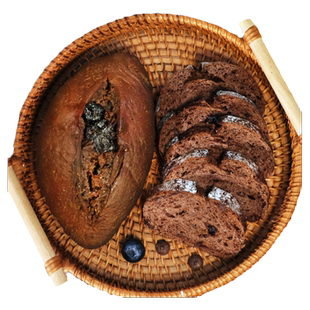 【粗粮新语】全麦黑巧蓝莓硬欧包早餐糕点欧包懒人牛哥手作面包