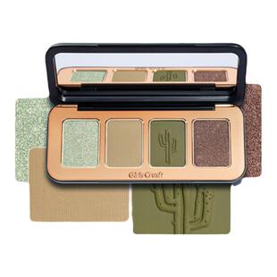 GC/girlscrush眼影盘女四色大地紫粉绿黑色哑腮红高光