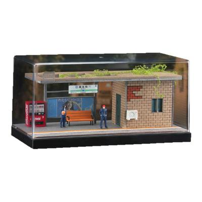 露天站台场景模型164车模展示盒