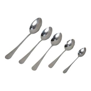 加厚不锈钢圆尖勺子咖啡勺吃饭茶匙汤匙西餐饭勺儿童勺调羹