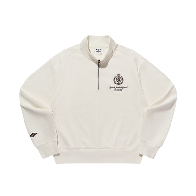 umbro茵宝运动新品圆领套头复古美拉德半拉链立领长袖套装女卫衣