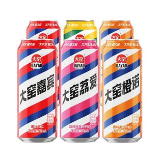 [吴京代言]大窑汽水嘉宾橙诺荔枝凤梨饮料易拉罐500mL*6橙味整箱