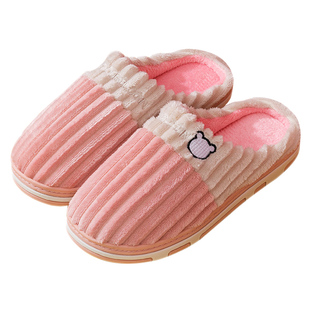棉拖鞋女冬月子鞋春秋夏季薄款包跟居家情侣室内防滑毛毛绒拖鞋男