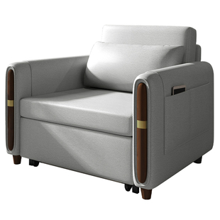 科技布沙发床两用 小户型可变床的沙发单人抽拉多功能办公室用1米