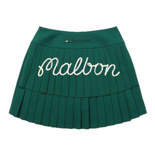 高尔夫女装MALBON韩国25防走光短裙运动速干不规则A字时尚百褶裙
