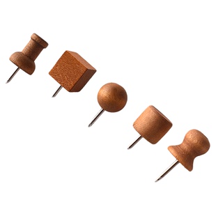 创意小方块图钉木制按钉软木板留言板照片墙文教钉子盒装大头针