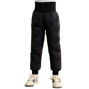 罗蒙羽绒裤男童加厚儿童裤子冬季外穿2026新款男孩轻薄保暖休闲裤