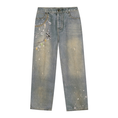 bosie伯喜无性别宽松水洗牛仔裤