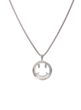 AnnaYoung钛钢情侣笑脸项链