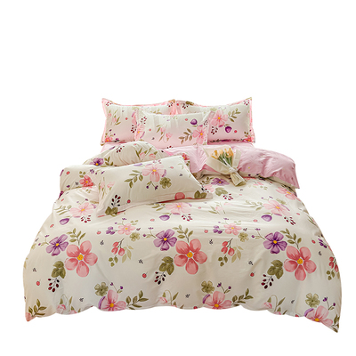 60支加厚加密100%纯棉被套不起球