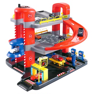 男童礼物立体轨道车停车场儿童男孩生日3-6闯关冒险汽车大楼玩具