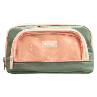 晨光 MoBaggi 奶茶色TPU功能型笔袋合集高透视窗三角款贝壳款大开口方便分类收纳拉链笔盒中小学生文具