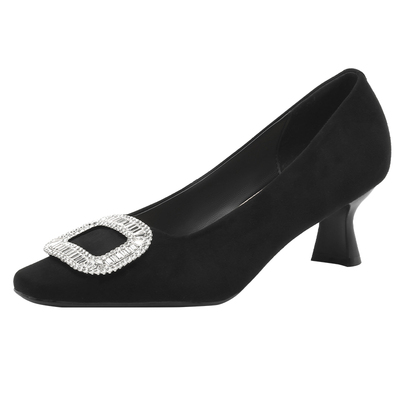 达芙妮单鞋女尖头高跟舒适通勤