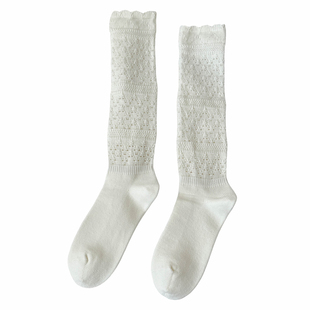 不会丢的袜子  复古针织小腿袜女秋冬保暖百搭配靴子长筒靴堆堆袜