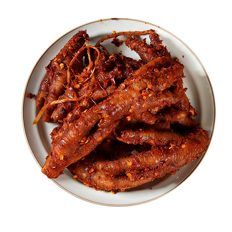 佤味鸡爪微辣网红云南虎皮凤爪鸡脚筋特辣菜根鸡脚佤味大杂烩零食
