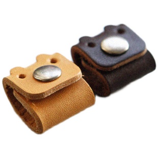 山叩sainkho真皮绕线器数据线收纳扣耳机集线器理线牛皮可爱女生