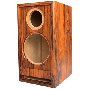 新款6.5寸木质迷宫音箱空箱体白色木纹空音箱DIY书架音响喇叭外壳