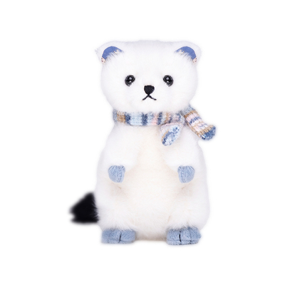 伽百利Gabriel冬季新品可爱毛绒玩具仿白鼬玩偶白雪主题治愈礼物