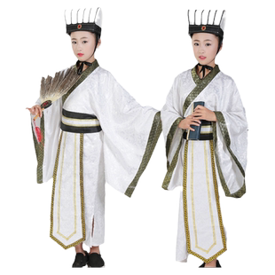 三国演义儿童演出服诸葛亮cos服装女战国汉朝比赛收腰电视剧鲁肃