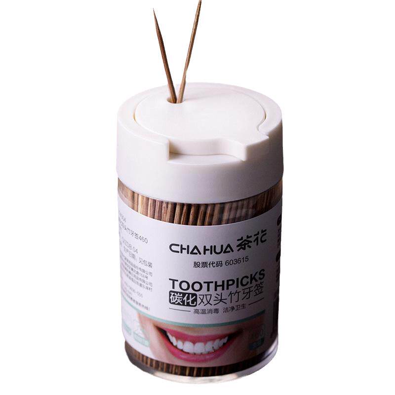茶花高温碳化牙签家用竹制