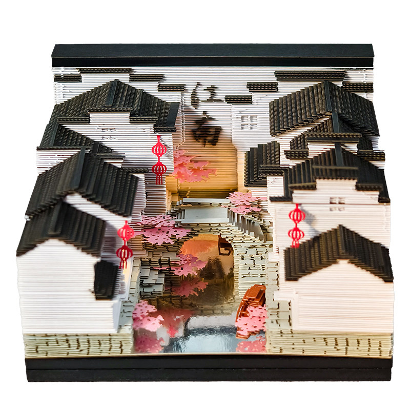 创意便签纸立体3D故宫文创艺术古风纸雕建筑便利贴生日礼物送老师