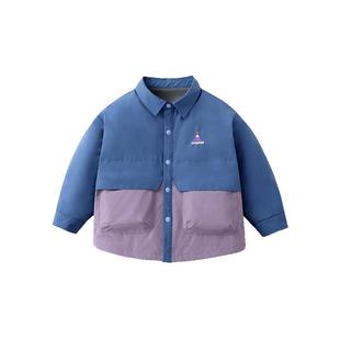 【内里加绒】齐齐熊宝宝外套男童衬衫秋冬装儿童保暖长袖外出上衣