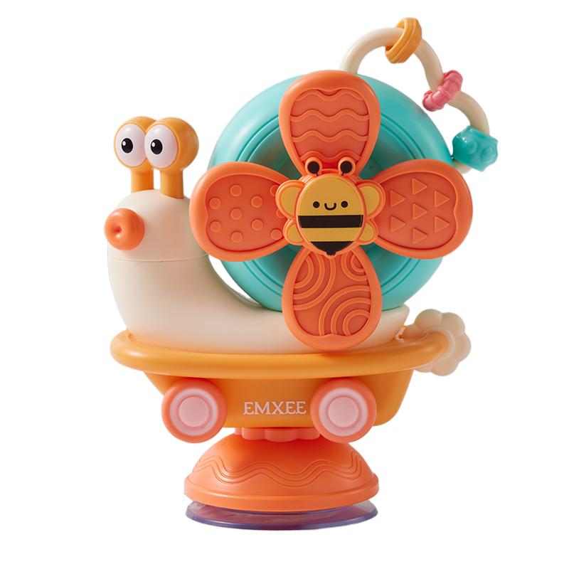 嫚熙餐椅餐桌婴儿蜗牛转转乐一岁宝宝益智吸盘可啃咬儿童安抚玩具