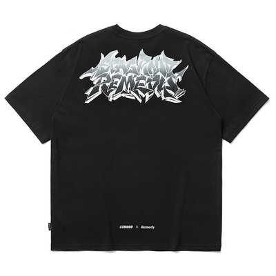 remedy短袖潮牌男女渐变涂鸦T