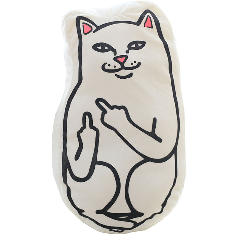 超萌小贱猫中指猫抱枕男生猫咪