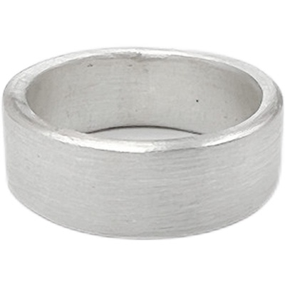 谢家银匠手工拉丝光面7毫米戒指加厚 999足银复古情侣戒圈