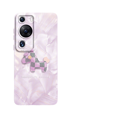 小清新洛可可格纹小马液态硅胶壳